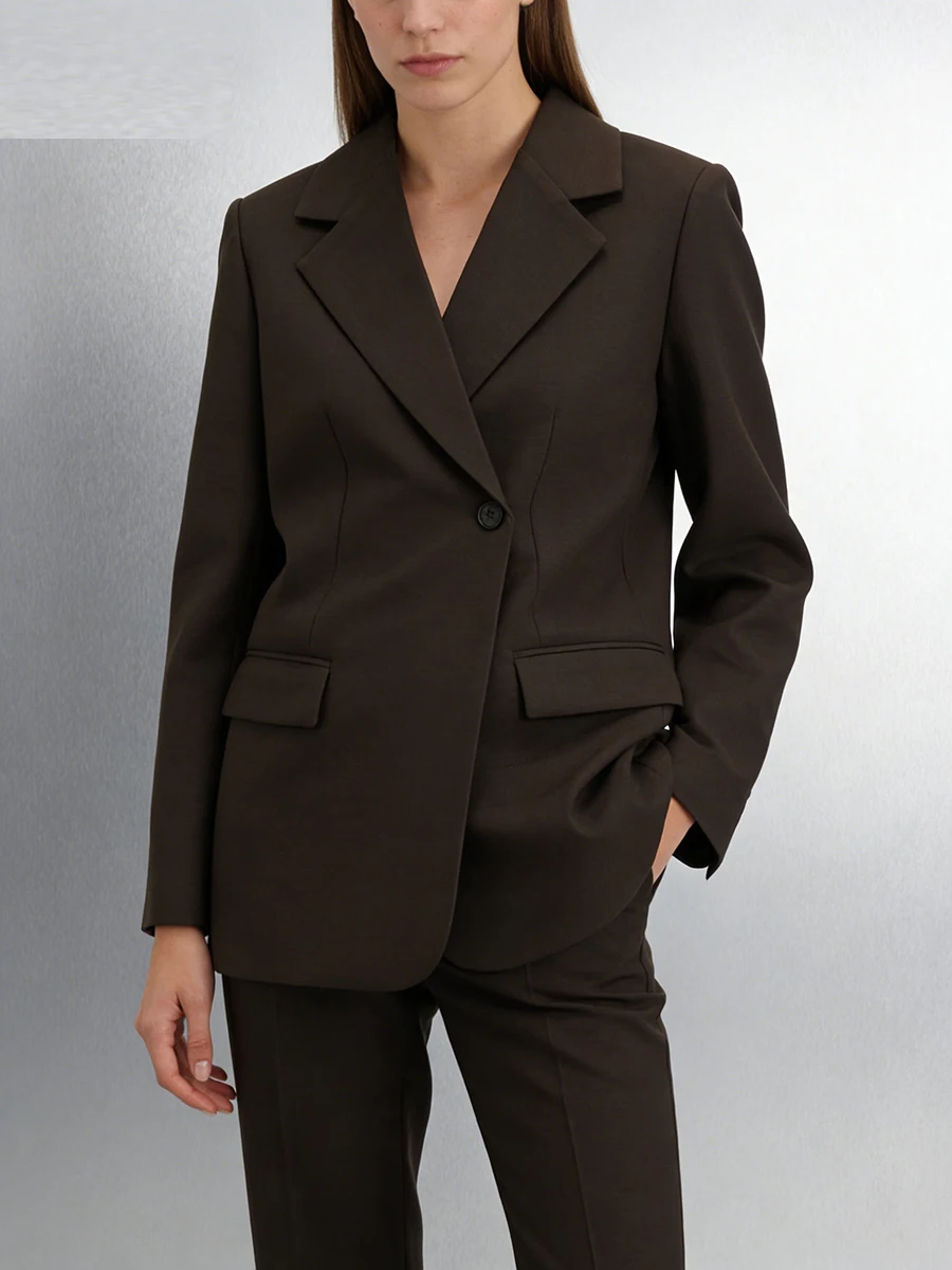 TWOTWINSTYLE Solid Loose Spliced Button Minimalist Blazer for Women Lapel Long Sleeves Casul Blazer Female Autumn Clothing New
