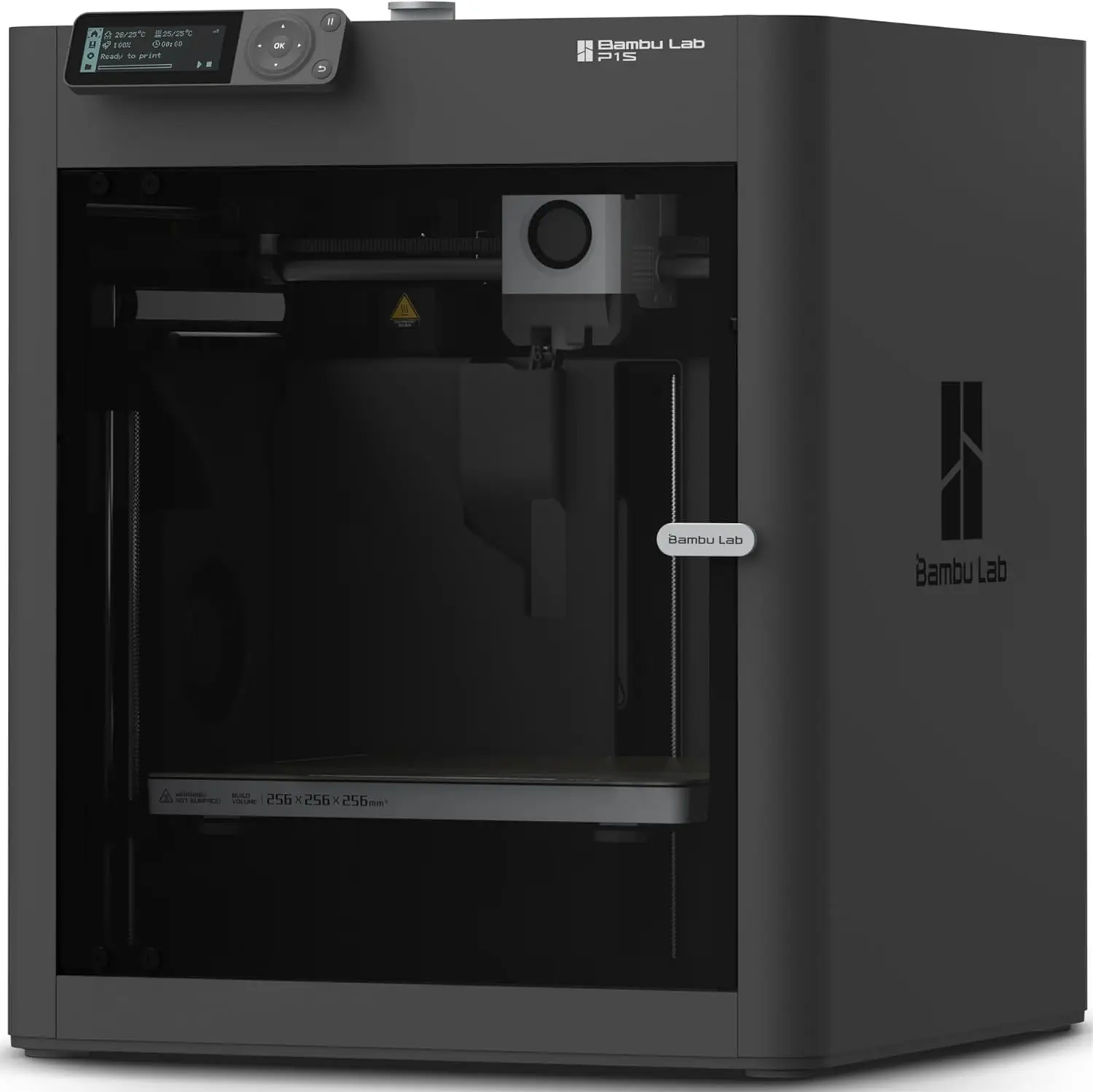 Bambu Lab P1S 3D Printer, Fully Enclosed, Support Up to 16 Colors/Multi Materials, 500mm/s Fast Printing & High Precision, CoreX