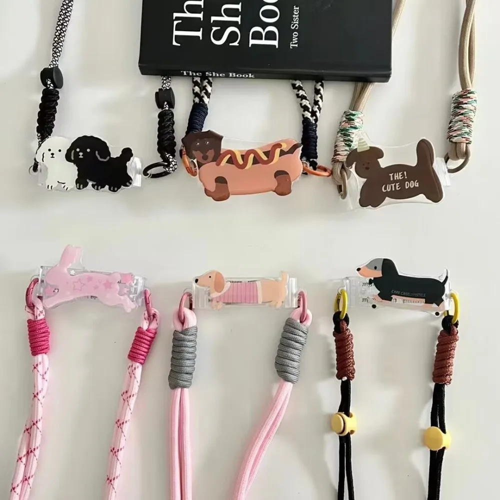 

Cartoon Crossbody Phone Back Clip Rabbit Dog Rabbit Phone Clip Lanyard Dachshund Adjustable Phone Stand Back Clip Lanyard