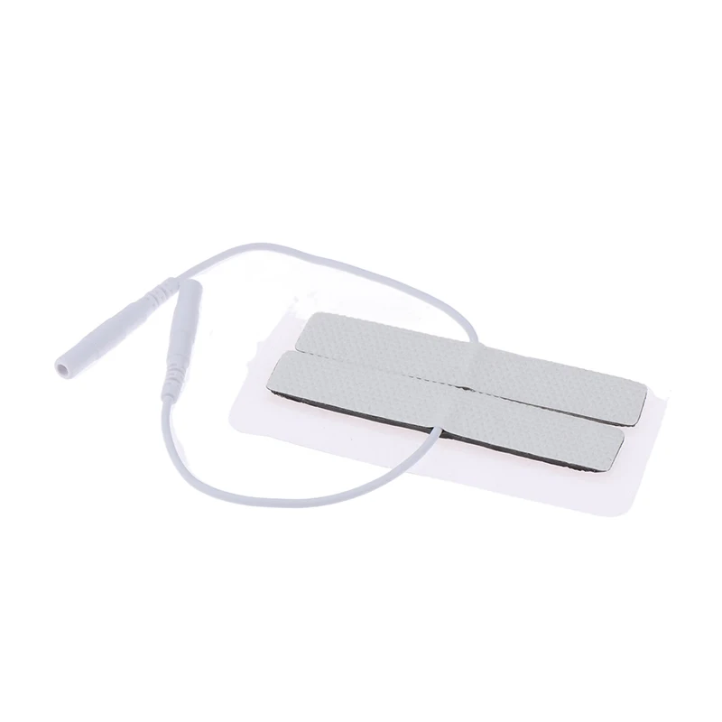 2 Stück selbstklebende Ersatz-Elektrodenpads aus Vliesstoff für TENS EMS Digital-Therapiegeräte, Massagegeräte, 1,2 x 6,5 cm, Nervenstimulator – Detail 6