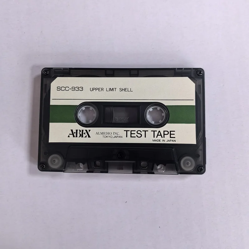 

ABEX TEST TAPE SCC-933 UPPER LIMIT SHELL MAXIMUM CASSETTE EJECT CHECK