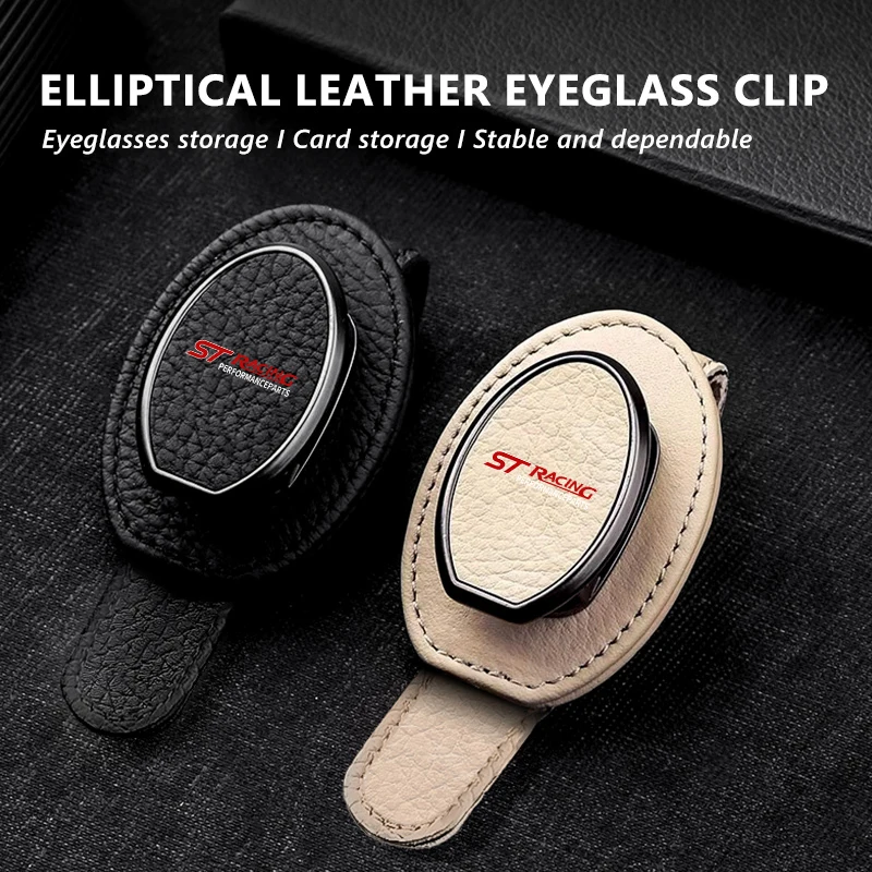 Clip para gafas de coche, soporte para tarjetas y billetes, soporte para gafas para Ford S-MAX Kuga Mondeo Fusion KA Everest Escape ST Racing