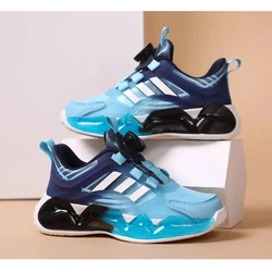 NXHF spring new leather children's sports running shoes outdoor three bars fashion shoes children's shoes