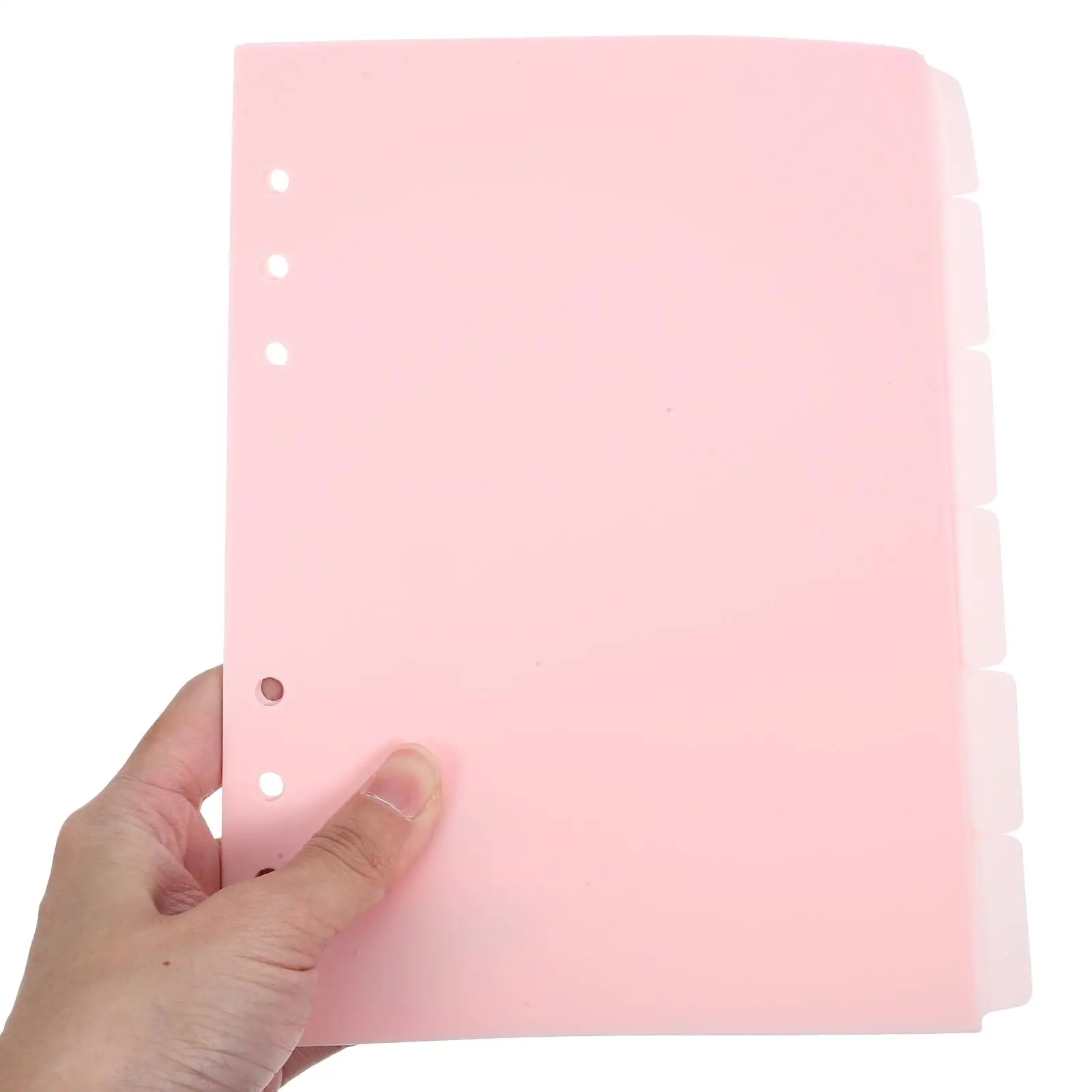 6 Pcs Pink Separators Journal Dividers Binder Removable Tabs Notebook A5 PP Creative Colored Classification