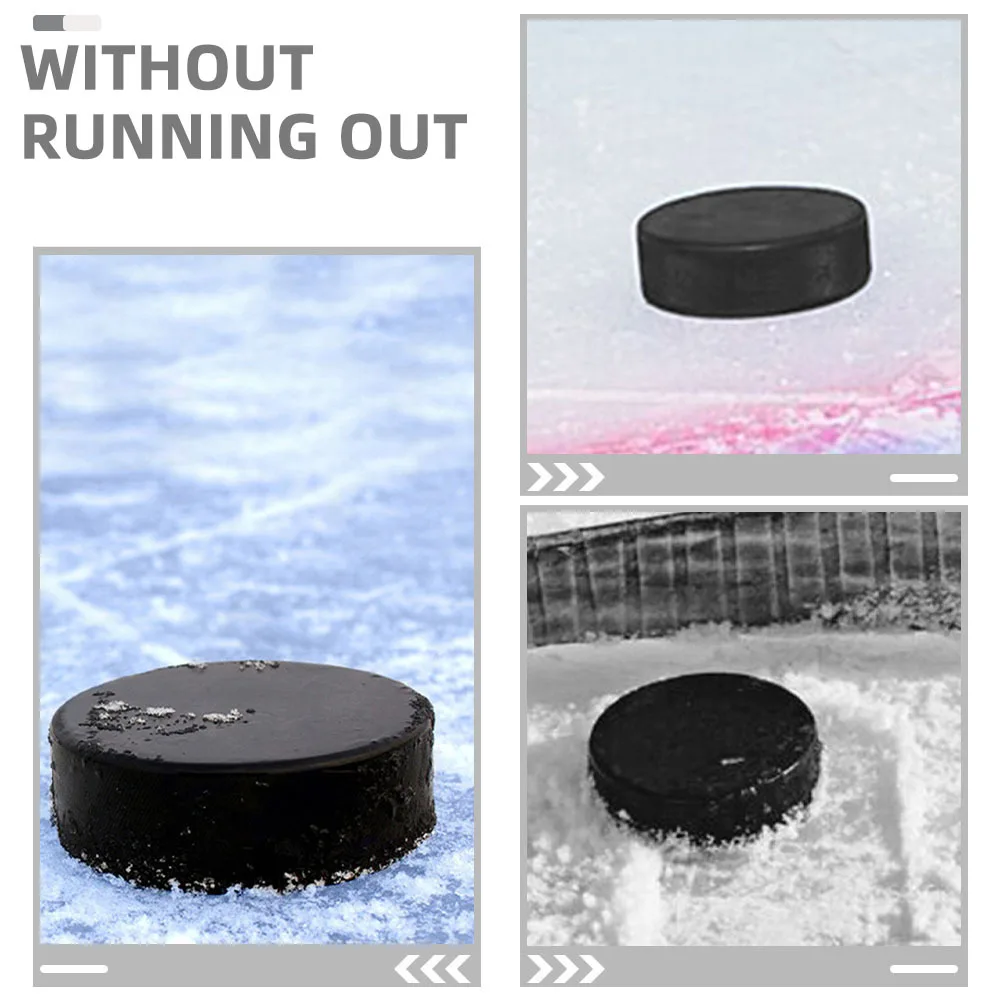 8pcs Foam Ice Pucks Black Official Size For Training Practice Skill Development Durable Lightweight Team Sport Equipment Hockey
