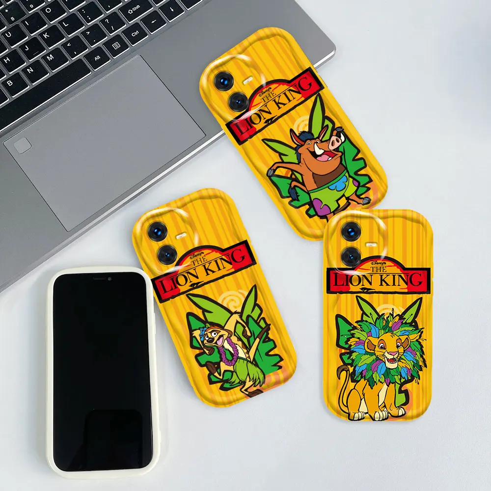 Disney The Lion King Hakuna Matata 3D Wave Case For VIVO Y100 Y93 Y91 Y85 Y78 Y77 Y76 Y73 Y50 Y36 Y35 Y28 Y22S Y21 Y21T 5G Cover