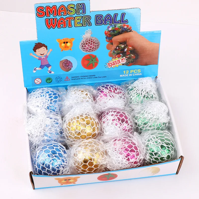 Gold Dust Staple Balls Squishy Stress Balls Fidget Toys Colored Beads Rainbow Balls Parties Kids Baby Toys Water Polo Antistress