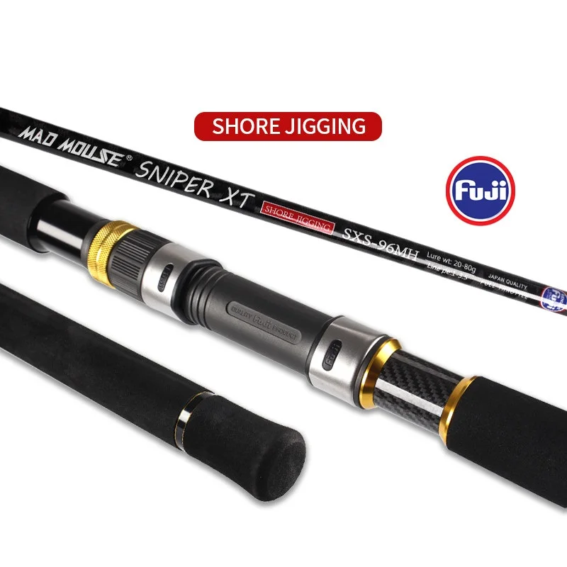 Madmouse Sniper Xt 2.9m 96h 96mh FUJI Parts Cross Carbon Shore Jigging Rod Lure 20-120g PE 1-5# Saltwater Ocean Popping Rod