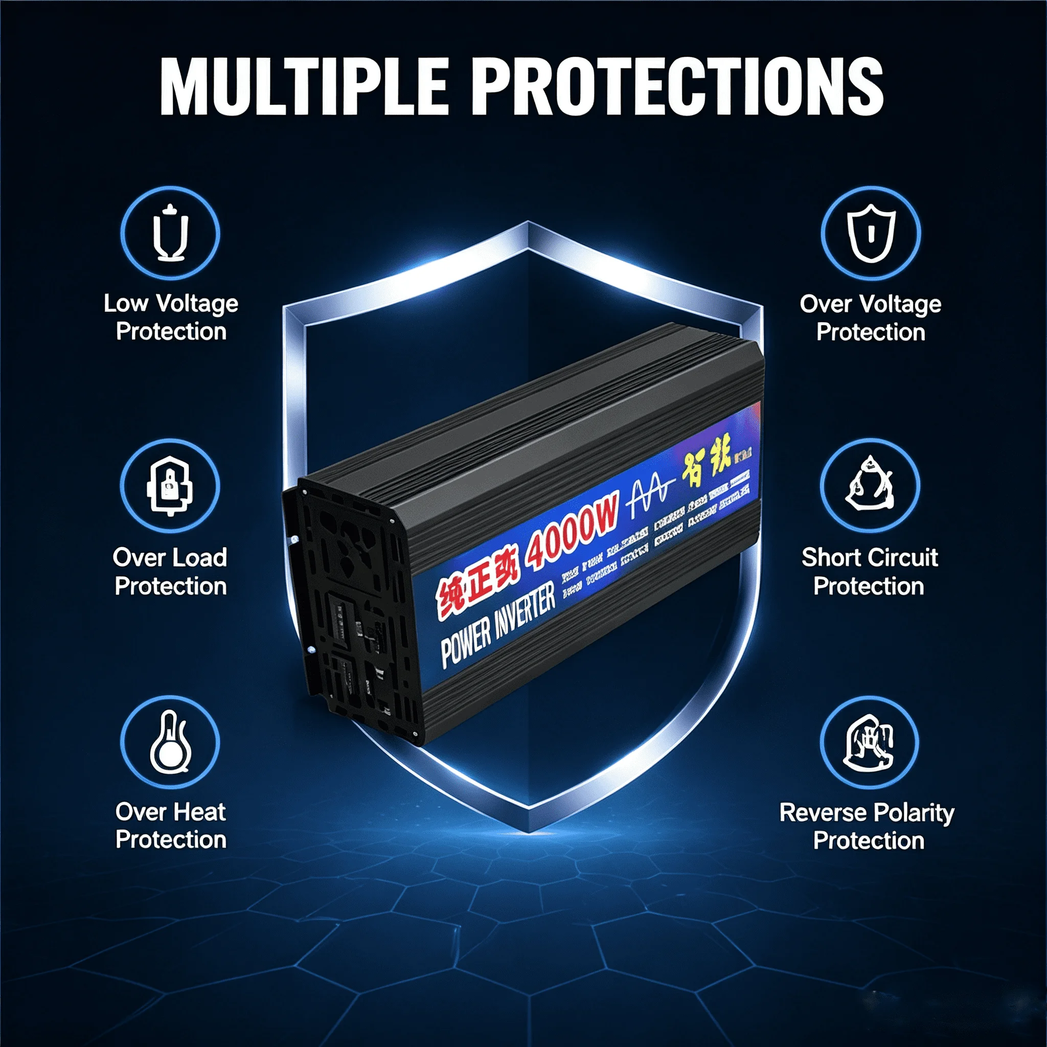Inverter Daya Gelombang Sinus  - Power Inverter 12V 220V 4000W Continuous ulasan dan harga