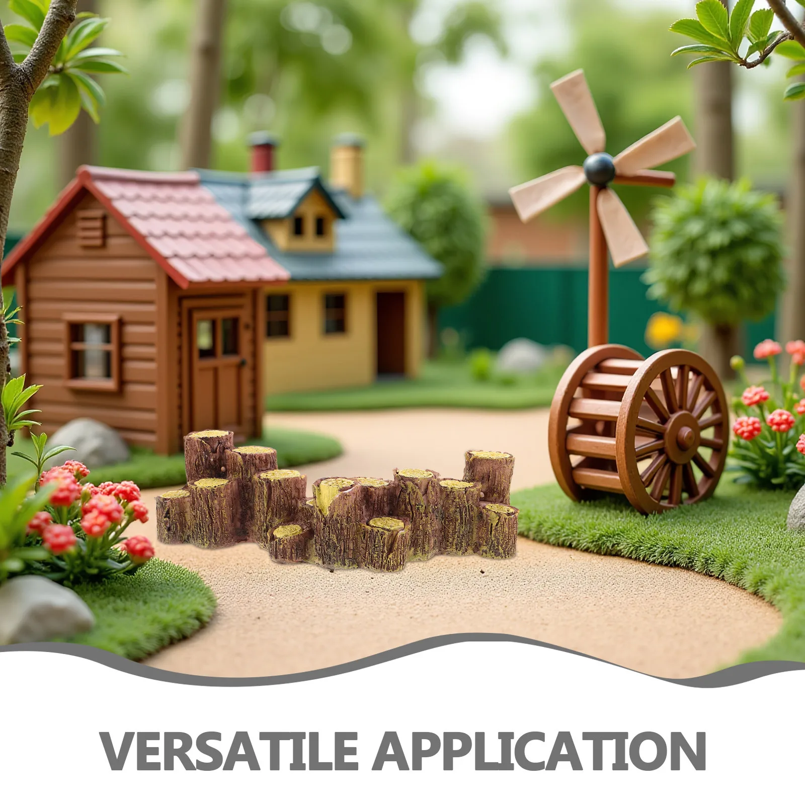 3 قطعة المشهد المصغر الدعائم الراتنج جذع شجرة نسيج الخشب واقعية لحديقة الجنية بونساي ديكور طاولة الرمل المعماري