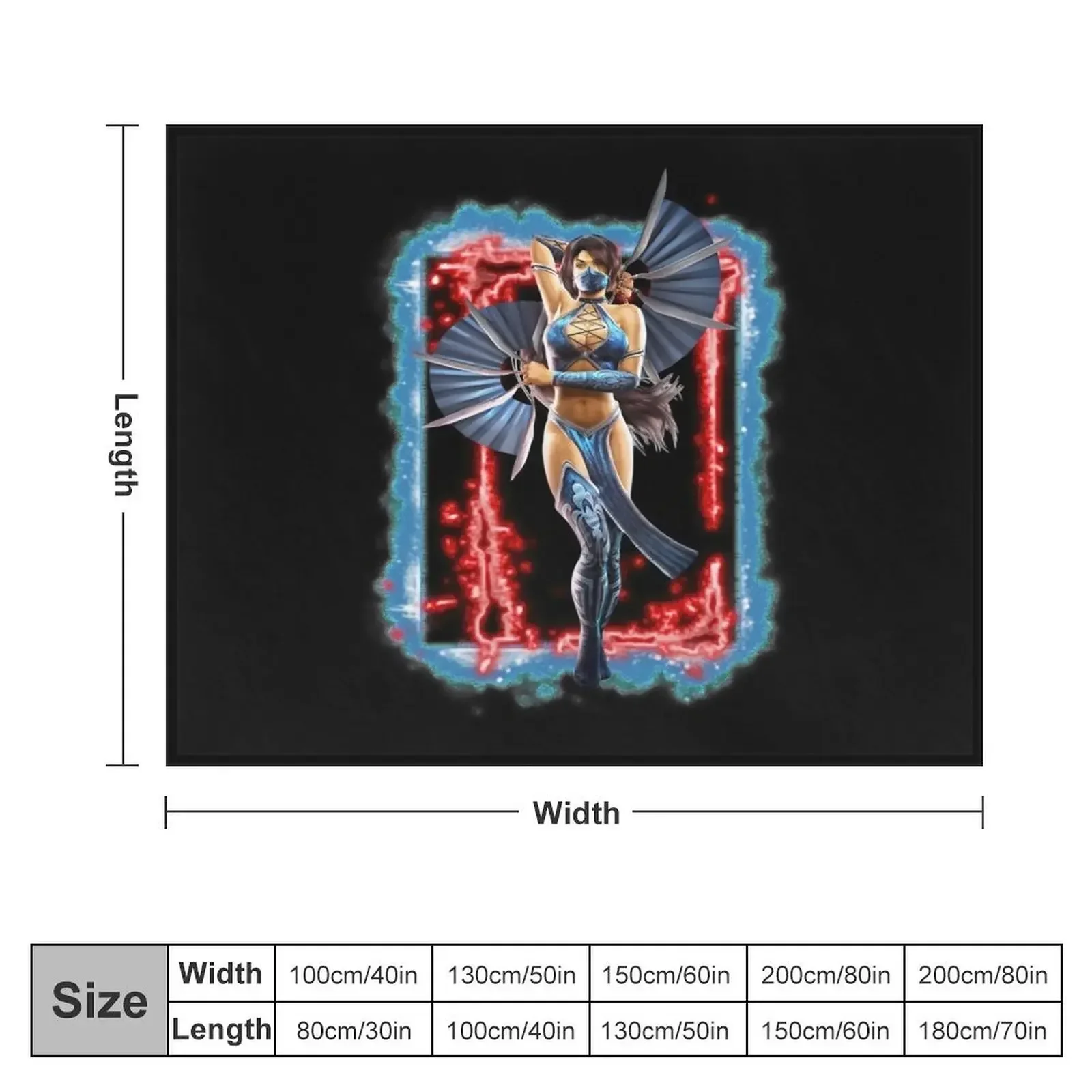 Mortal Kombat - MK9 - Kitana Art - 915207733 Throw Blanket Luxury Brand Decoratives Soft Sleeping Bag Blankets