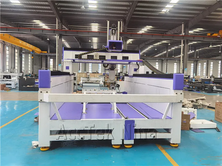 High  Z Axis Wood Foam Engraving 5 Axis Cnc router With ATC Hiteco Spindle Rotate Head