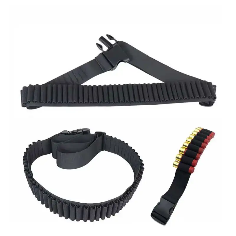 

Vism 140 Guage Shot Shell Bandolier Hunting Ammo Waist Belt Shoulder Strap 50 Round Rifle Bullet Belt