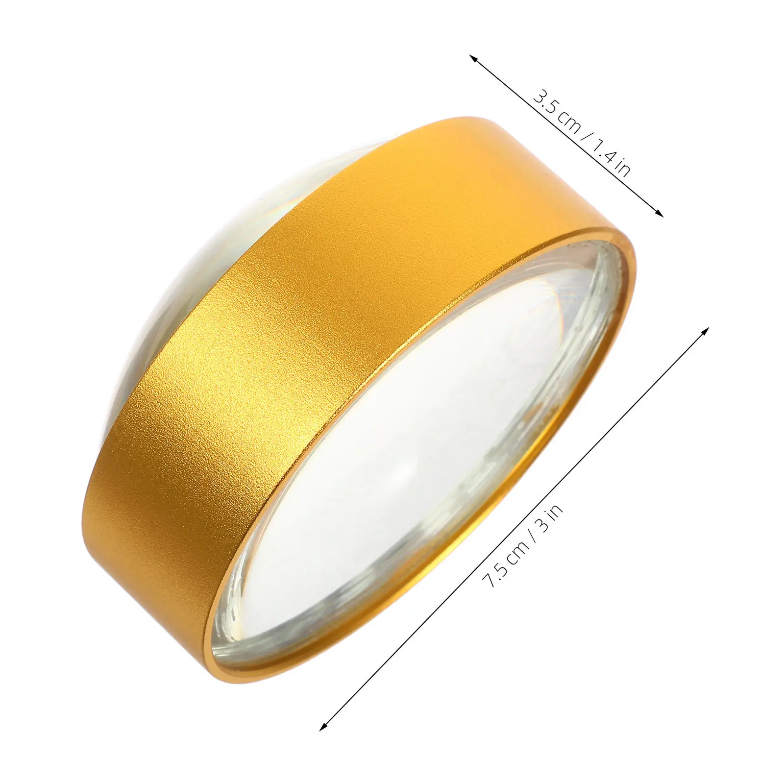 Optical Glass Dome Magnifier Paperweight 75Mm 4X Magnification Clear Crystal Desktop Reading Tool for Books Documents Maps