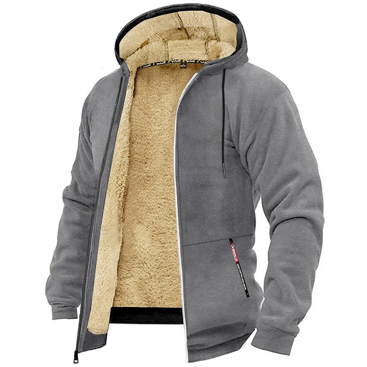 

Men's Zip Up Hoodie Sweatshirt Sherpa Hoodie Jacket Sweat Jacket Casual Essential Winter Clothing Apparel Hoodies Sweatshirts