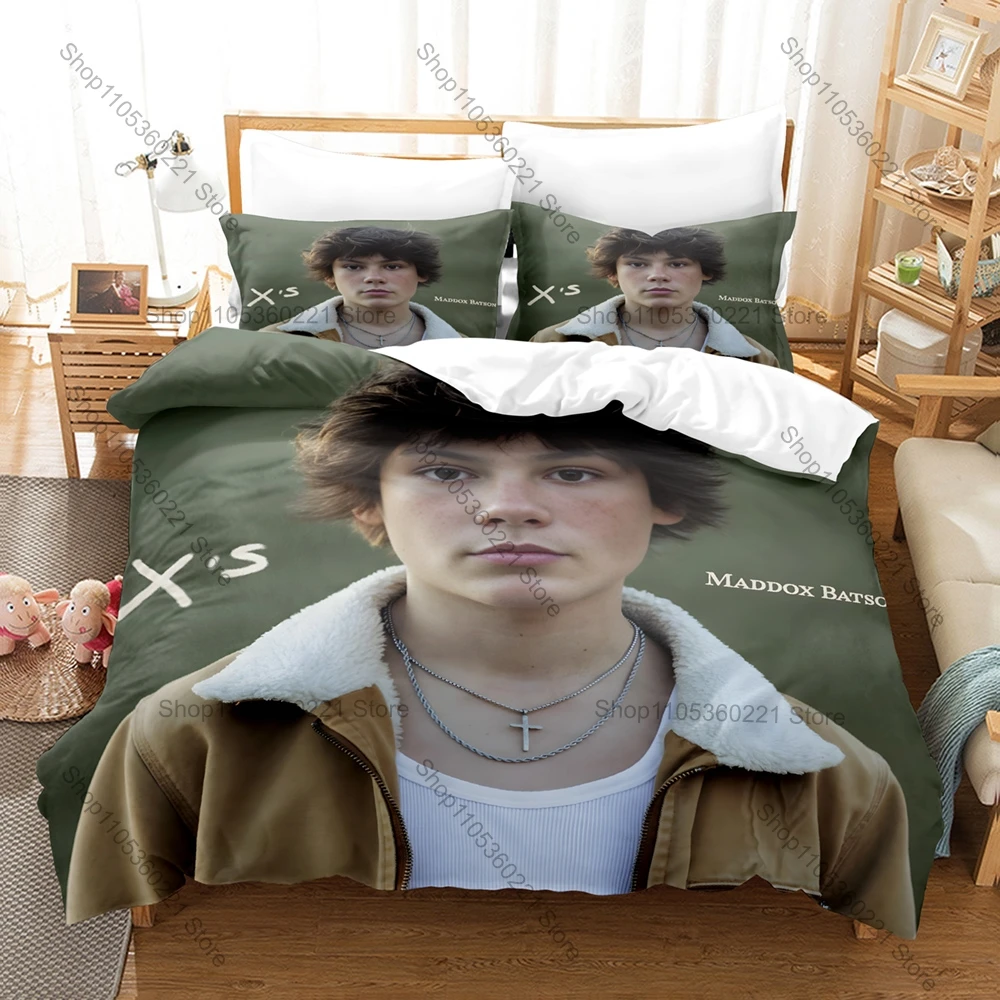 Maddox Batson Duvet Cover + 2 Pillowcases, Country Pop Singer First Dance Album Print Bedding Set Soft Fabric for Music Fans