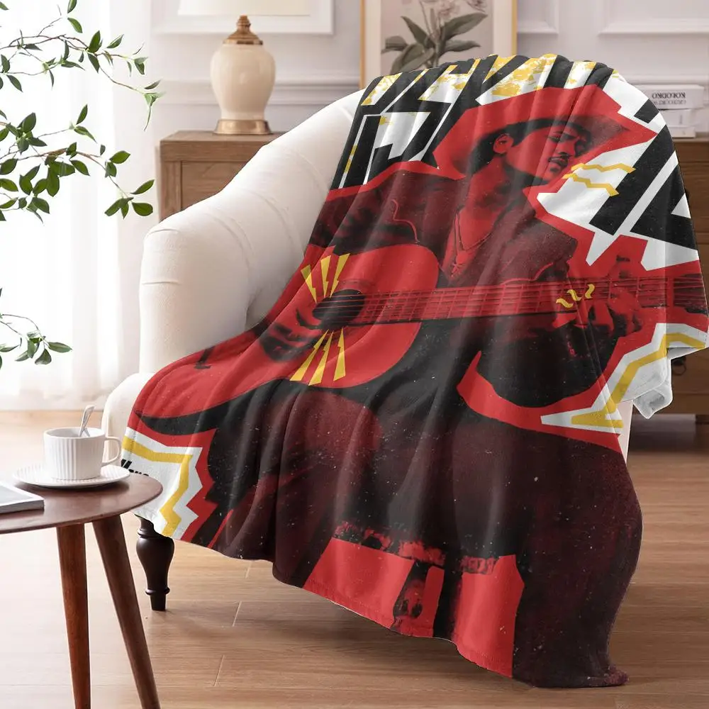 Singer B-Bruno Mars Album  Throw 240G Lightweight Throw Blanket Soft Cozy Fleece Blanket for Sofa Bed Home Decor