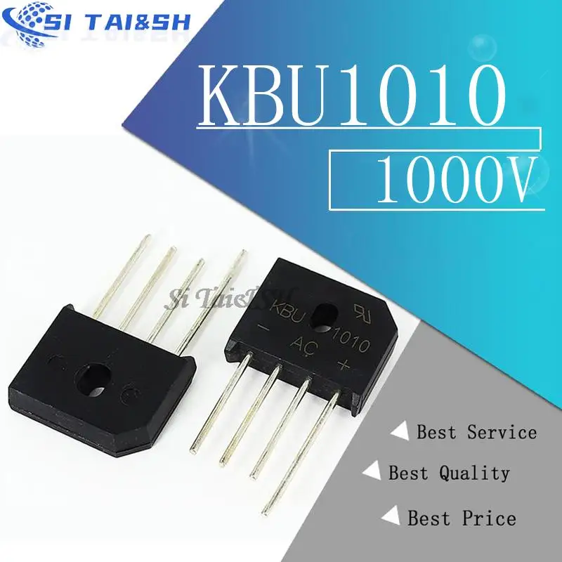 5PCS KBU1010 diode bridge KBU1510 KBU808 KBU810 KBU606 KBU608 KBU610 KBU806 KBU2510 KBU1510 KBU3510 KBL406 KBL610 KBL608 KBL410