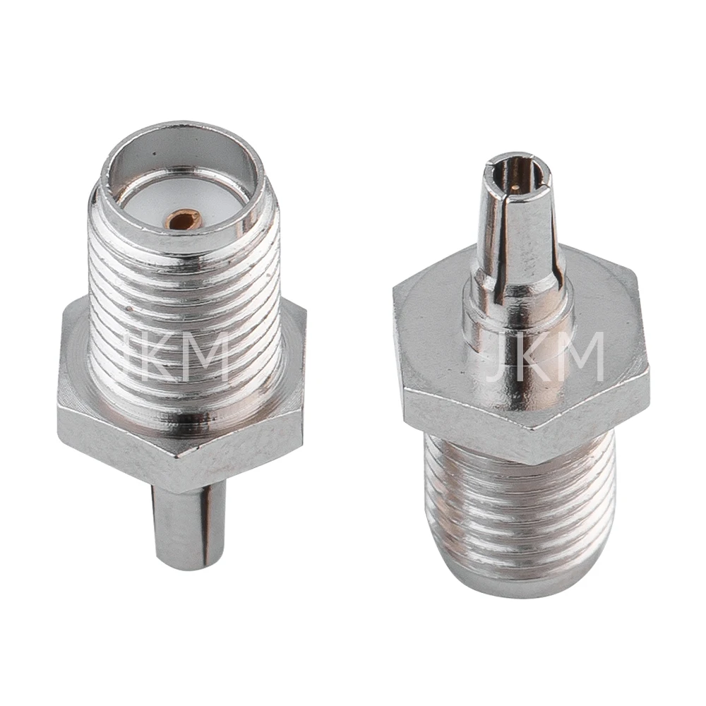 1PCS RF Coaxial Adapter SMA To TS9 CRC9 Coax Jack Connector RP SMA Female Jack To TS9 CRC9 Male Plug Silver Gold