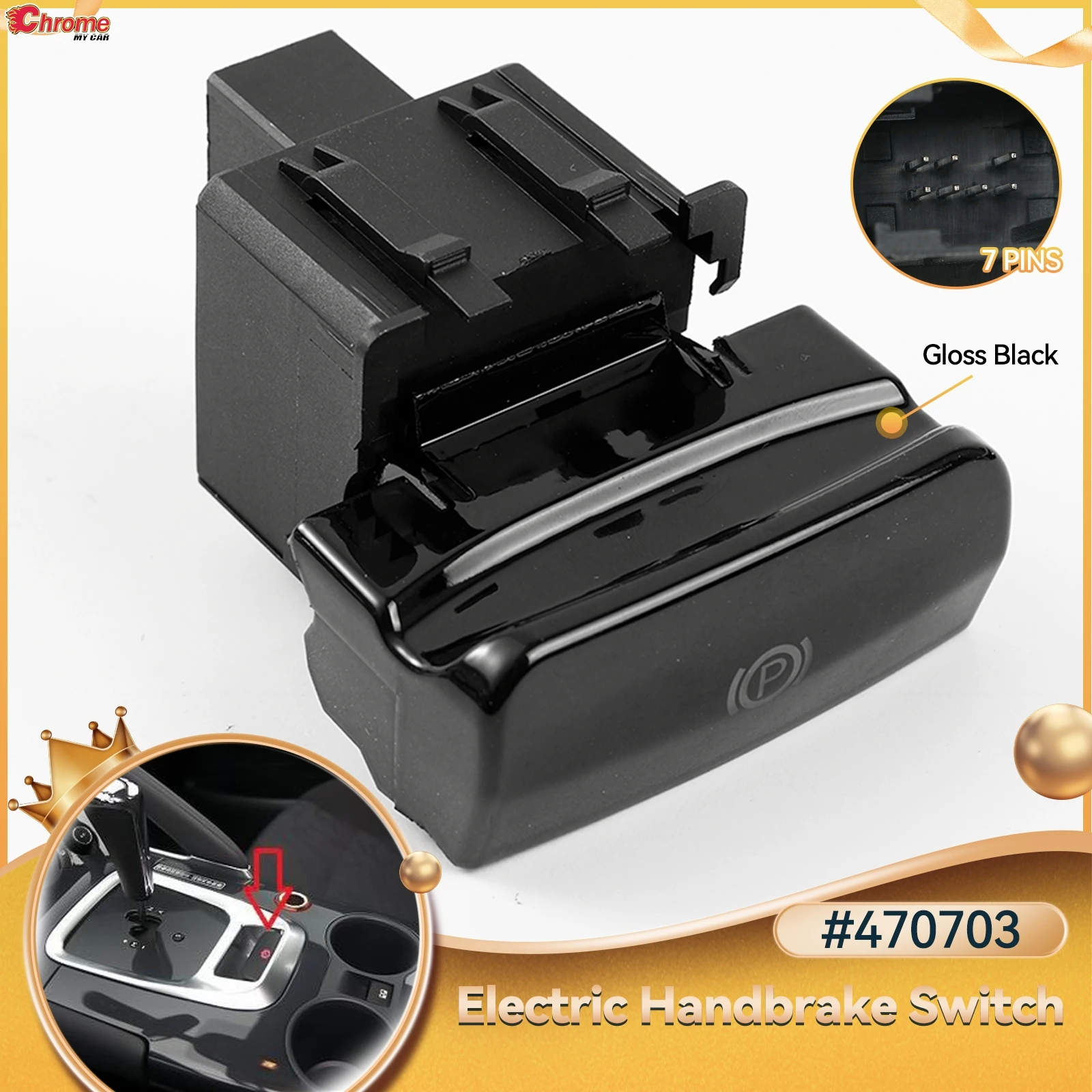 

For Peugeot 3008/5008 Citroen C4 II C4 Grand DS4 Electronic Parking Brake Handbrake Control Switch P Button 470702 9666405677