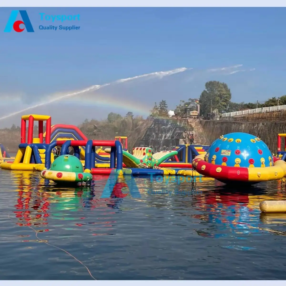 Floating Inflatable Water Park Lake Inflatable Water Games Inflatable Aqua Park