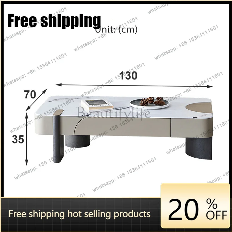 Italian Minimalist Coffee Tables Nordic Creative Luxury Living Room Coffee Tables Set Designer Home Furniture Muebles FYCT Facto