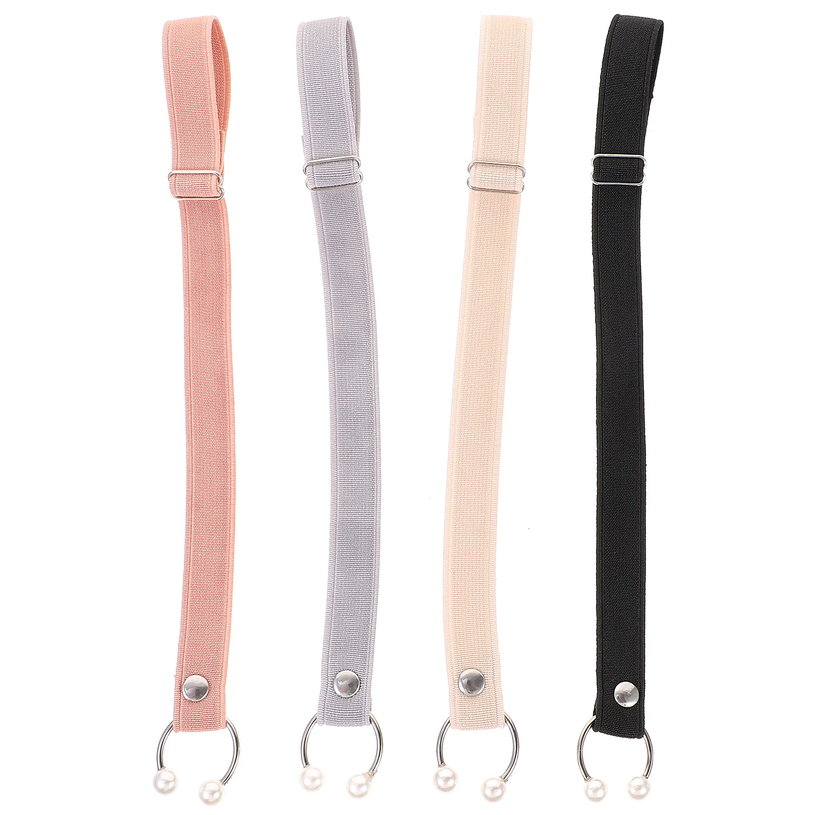 

8pcs Heel Straps Elastic Shoe Straps Elastic Bands Black Gray Beige Pink Lightweight Detachable Shoe Accessories
