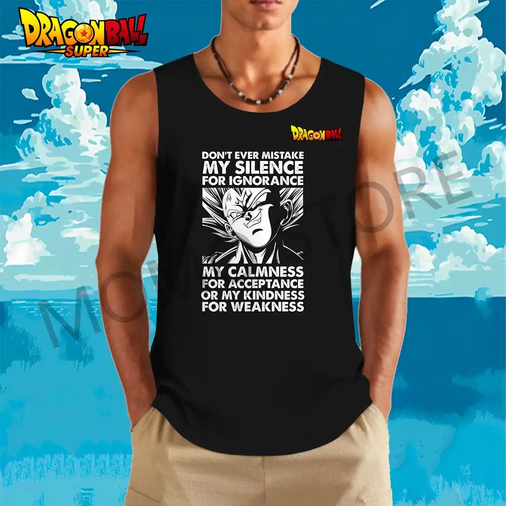 Kid's Tank Top GYM Dragon Ball Goku Men's Vest 110-6XL Oversized Anime Fashion Sportswear Man O Neck Streetwear Bodybuilding