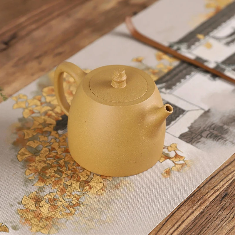 460ML Large Capacity Real Handmade Yixing Kettle Raw Ore Duan Mud Clay Teapot Golden Teaware Kung Fu Zisha Superior Tea Pot