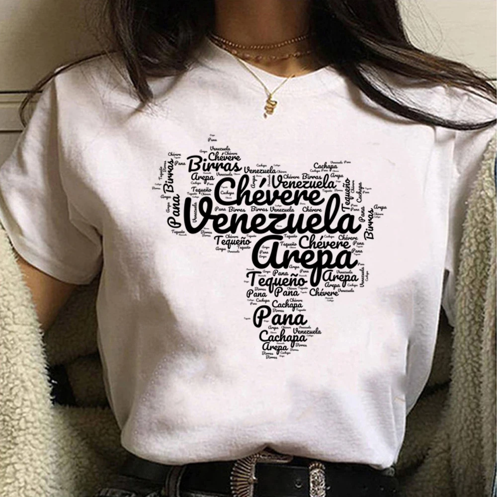 Venezuela tshirt women designer streetwear Y2K t shirt girl streetwear clothes