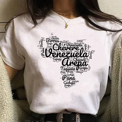 Venezuela tshirt women designer streetwear Y2K t shirt girl streetwear clothes