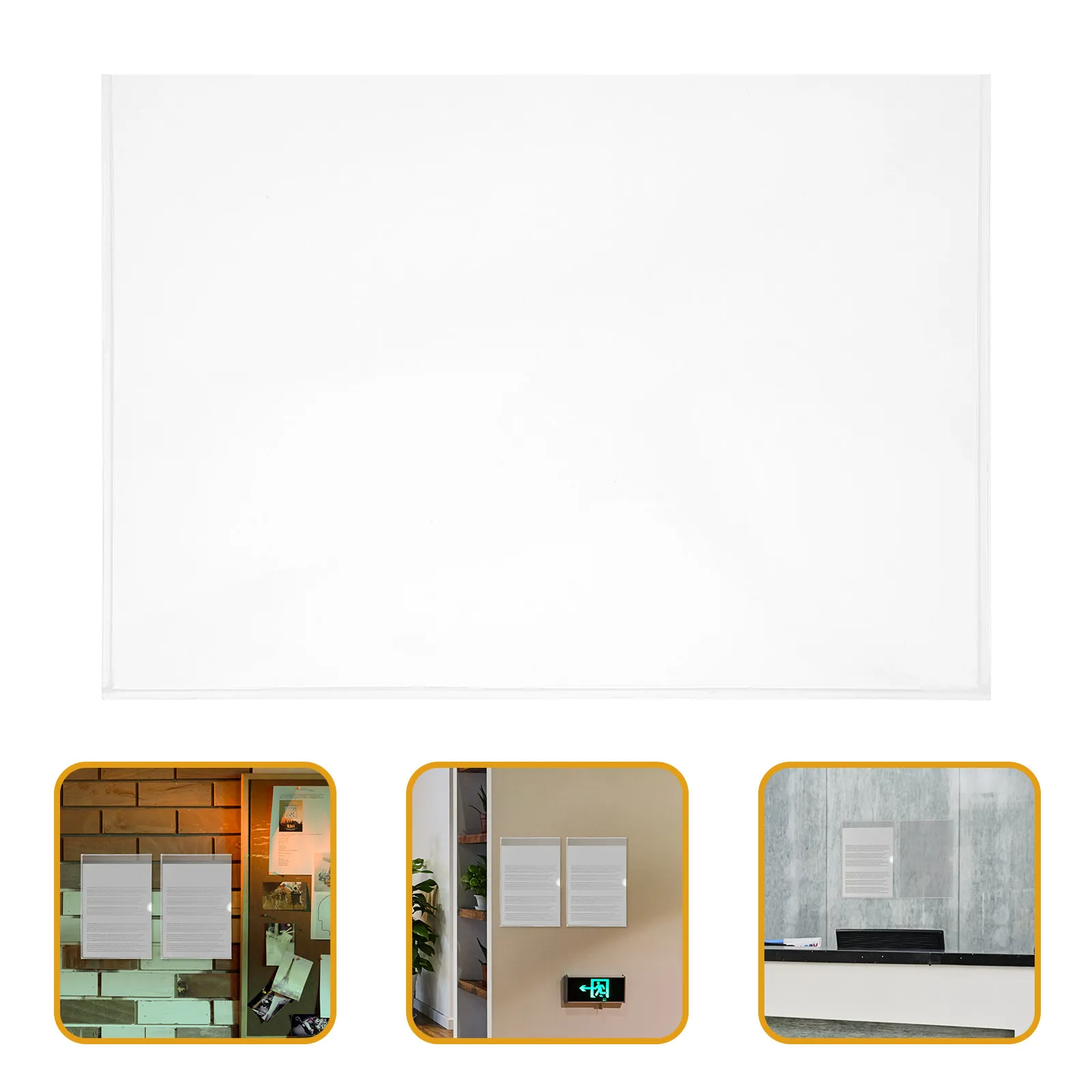 

2Pcs Office File Display Box Clear Acrylic A4 Document Holder Transparent Slot Storage for Desk Organization Storage System
