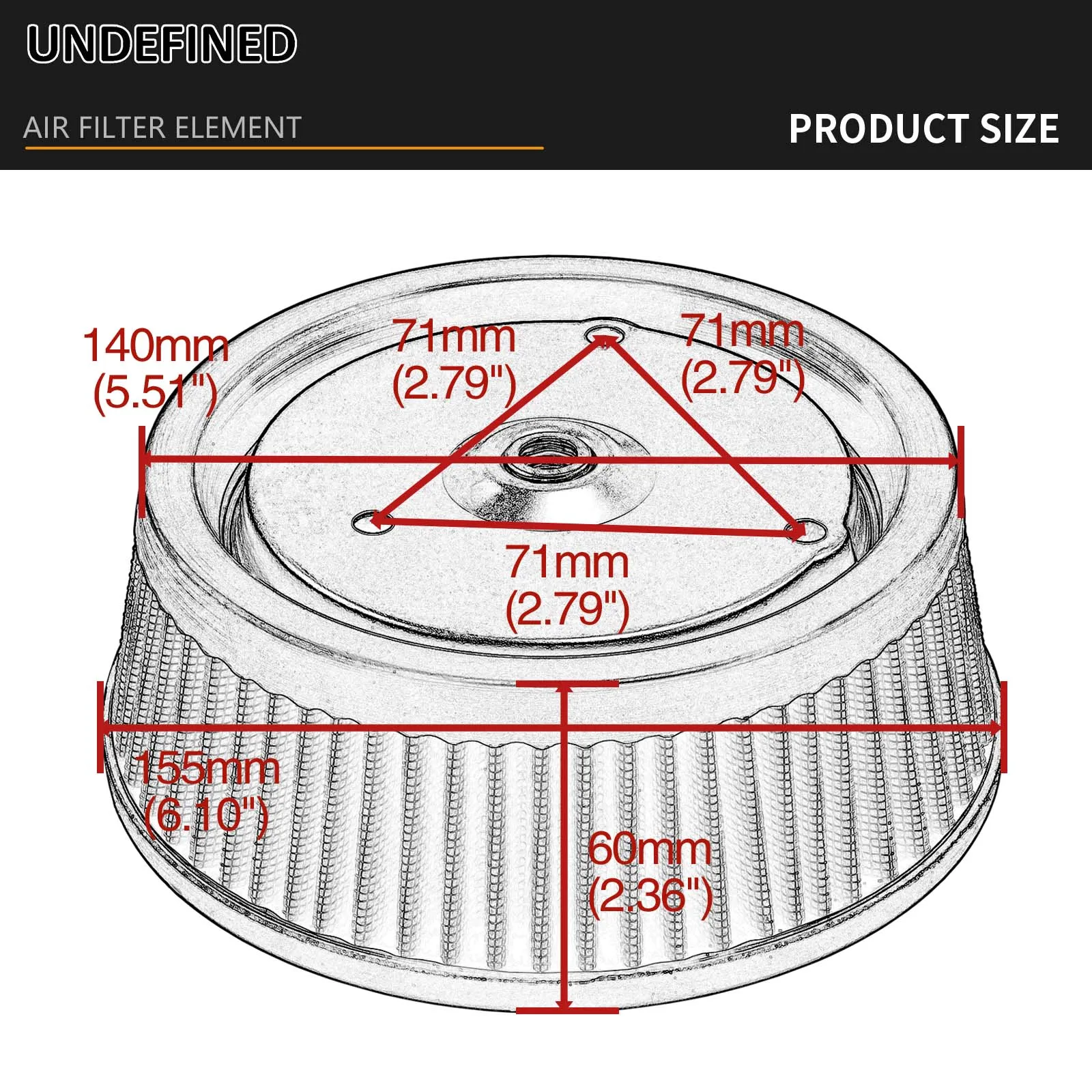 Motorcycle Air Filter Element For Harley Touring Road King Electra Glide 2008-2016 Softail Fat Boy 2016-2017 HD-0818 29244-08