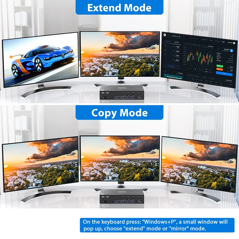 Adapter USB3.0/konwerter rozdzielacz przełącznik udostępnianie ekranu przełącznik KVM USB3.0 gra USB HUB rozdzielacz KVM przedłużacz stacja dokująca 4K