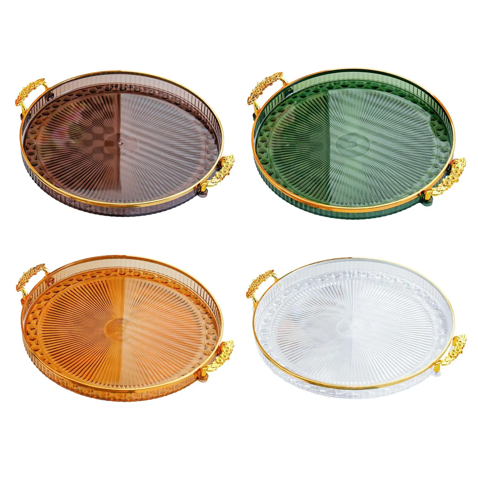 Decorative Fruit Plate Durable Plastic Dessert Display Platter for Sweet Table Food Storage Home