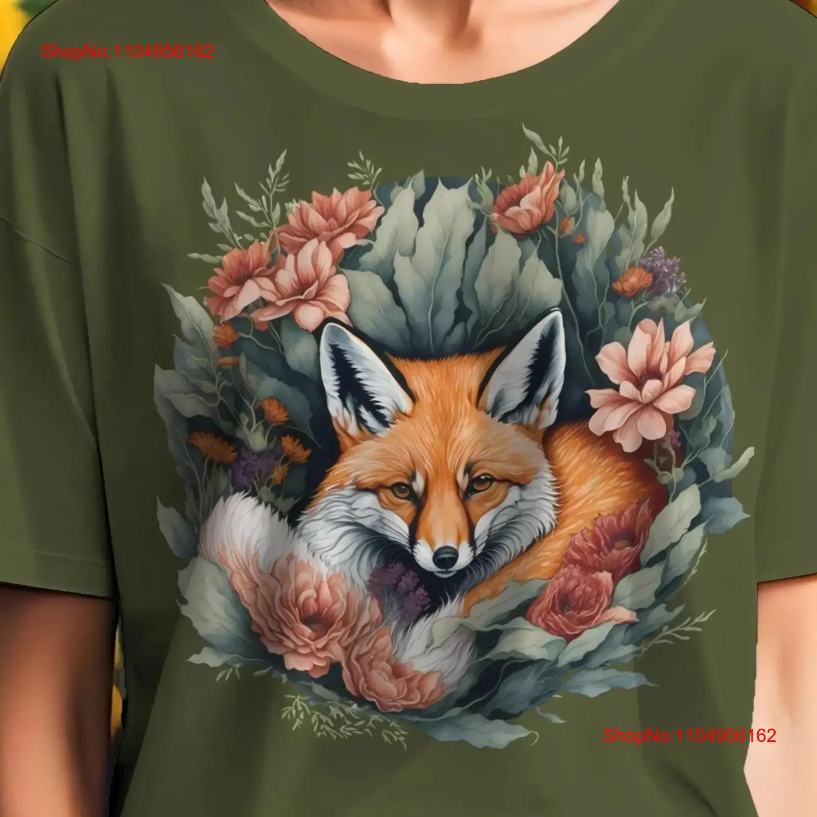 

T Shirt Fuchs und Blumen Forestcore Wald Natur Tierschutz Herbst Tierliebe Landleben Cottagecore Umwelt Naturschutz 348APT2