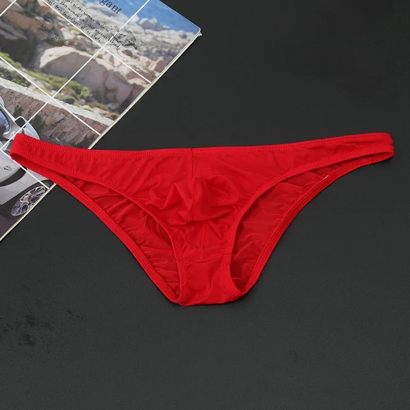 Men Sexy Fast Drying Underwear Seamless Briefs Low Waist Mens Panties Bikini G-string Thong Tanga Exotic Sissy Underpanties