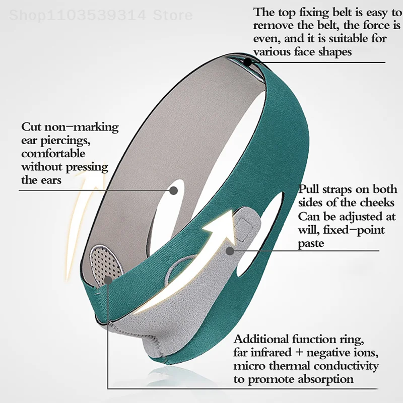 Bandage artificiel astique Amincissant pour le Visage, Ligne en V, Modelant le Menton, les Joues, Ceinture de Levage