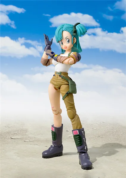 Figura de acción de Anime SHF, WD Dragon Ball, Goku, Super Saiyan, Bulma, PVC, regalo para niños, 13cm