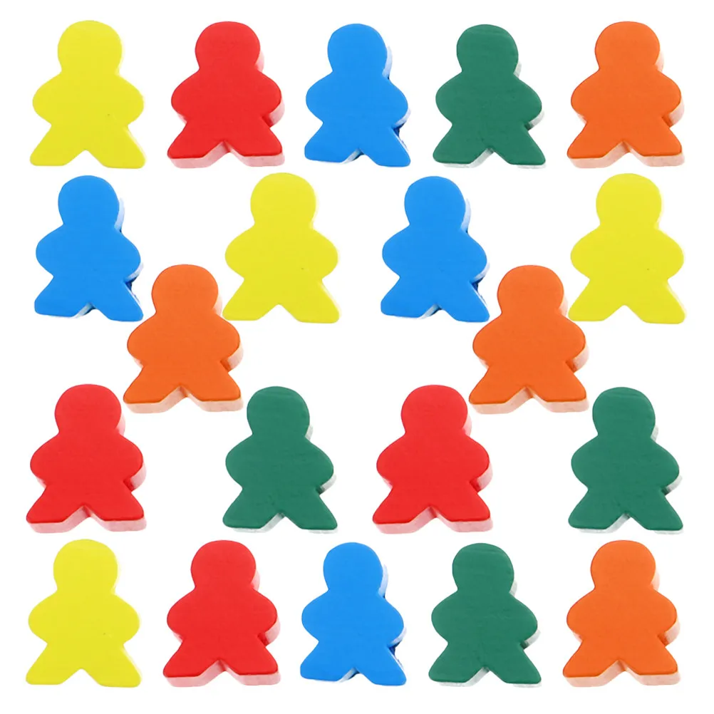 

50Pcs Chess Accessories Colorful Pawns Wooden Game Pieces for Board Games Classroom Family Night Educational Game Pieces