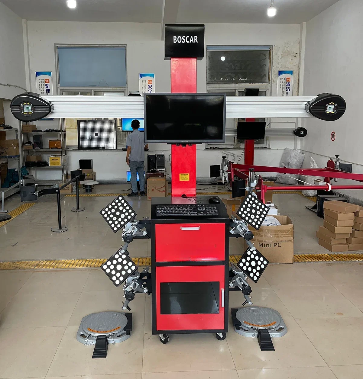 High precision 3D car four wheel alignment machine for sale Universal operating system Free updates 4 wheel tire aligner image 4