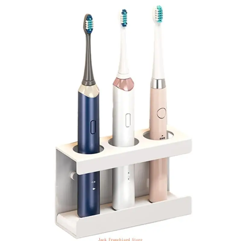 Wall Mounted Toothbrush Holder for Shower,Tooth Brush and Toothpaste Organizers Hanger for Dorms Bathrooms 2/03/4 Slot