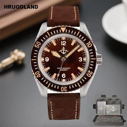 Hruodland 2026 New Men's Automatic Mechanical Watch HZ2565 41.8MM Retro Sapphire Crystal Stainless Steel Luminous Reloj Hombre