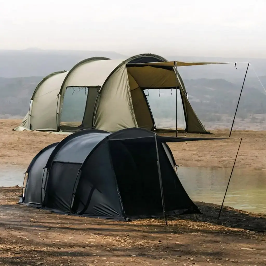 

Hot-selling Family Tunnel Tent Ripstop Nylon Waterproof Camping Tent with Aluminum Poles Large Outdoor 4-6 Person Tent