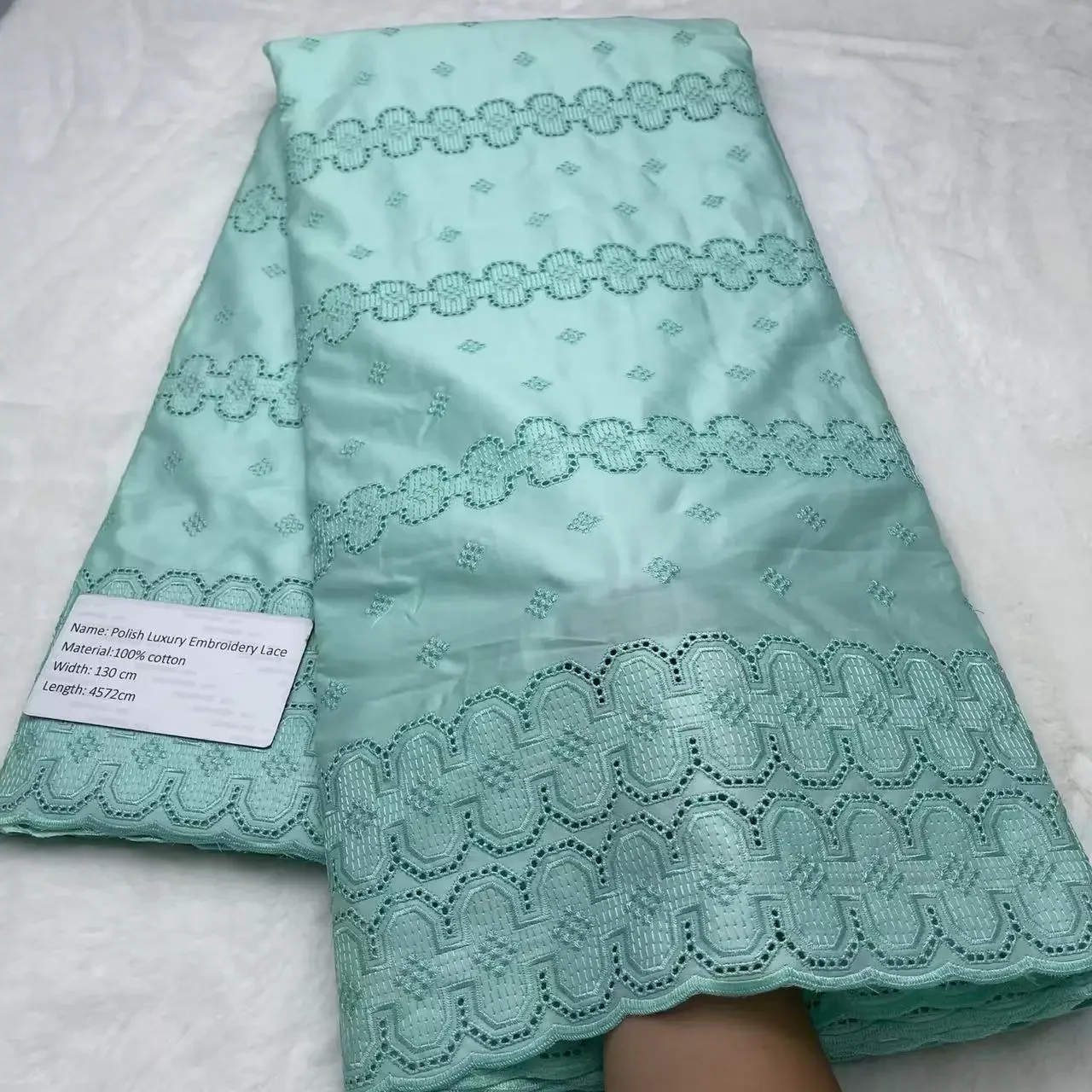 

Blue Nigerian Embroidered Cotton Lace Fabric High Quality 5Yards African Swiss Lace Fabric 2025 Wedding Dress for Men SZ732