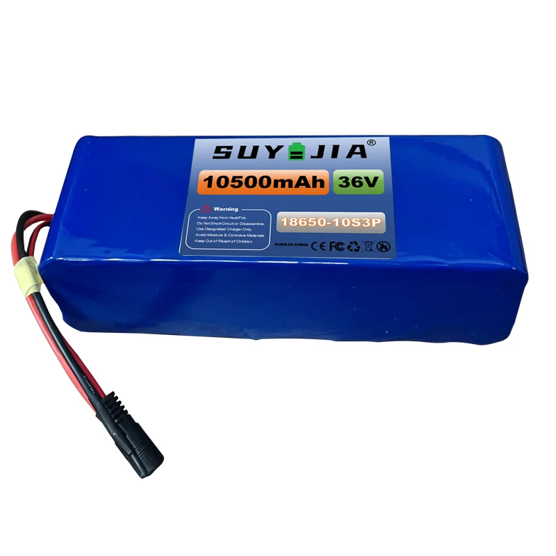 10S3P 36V 10.5Ah 18650 Battery Pack – Long-Range Rechargeable Li-ion for E-Scooter (Charger Included)