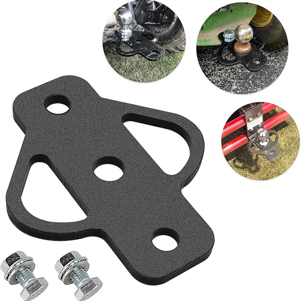 2025 New 3 Way Trailer Hitch Adapter High Strength Metal for ATV Mower Golf Cart Yard Cart Garden Tractor Flat Towing Ball Mount