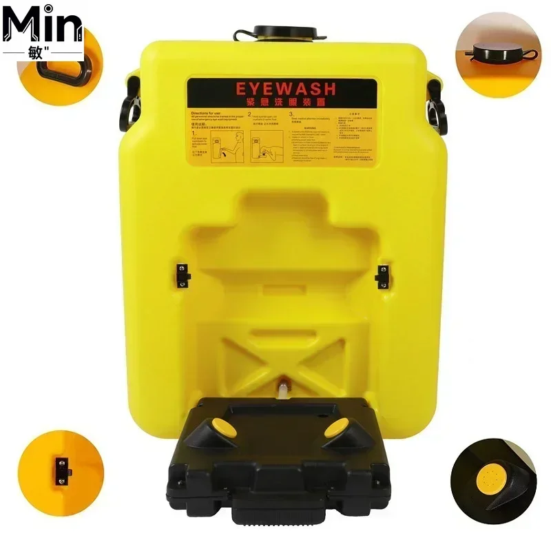 Emergency Eye Wash Station Self Contained Gravity Flow Wall Mounted Portable Mobile Trolley Eyewash for Laboratory Industrial