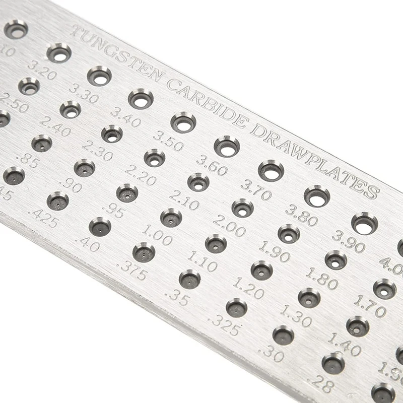 ABSU 52 ثقوب مستديرة سلك رسم لوحة 0.26-4.10 مللي متر سلك كربيد التنغستن لوحة سحب لصنع المجوهرات