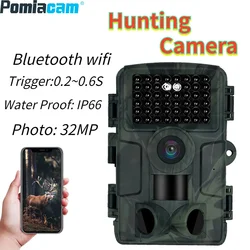 PR4000 WiFi Hunting Trail Camera com Bluetooth, visão noturna infravermelha, ao ar livre Ativado Photo Trap, 1080P